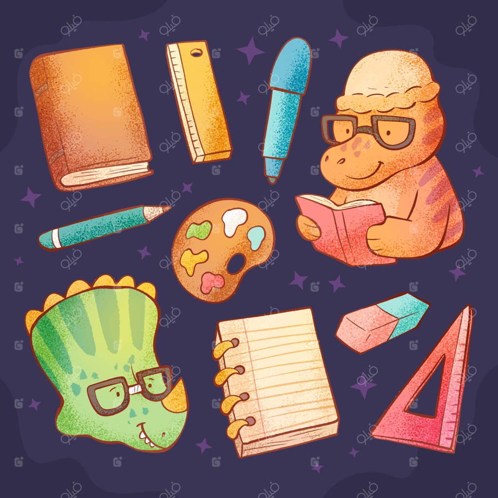 مجموعه عناصر طراحی برای فصل بازگشت به مدرسه