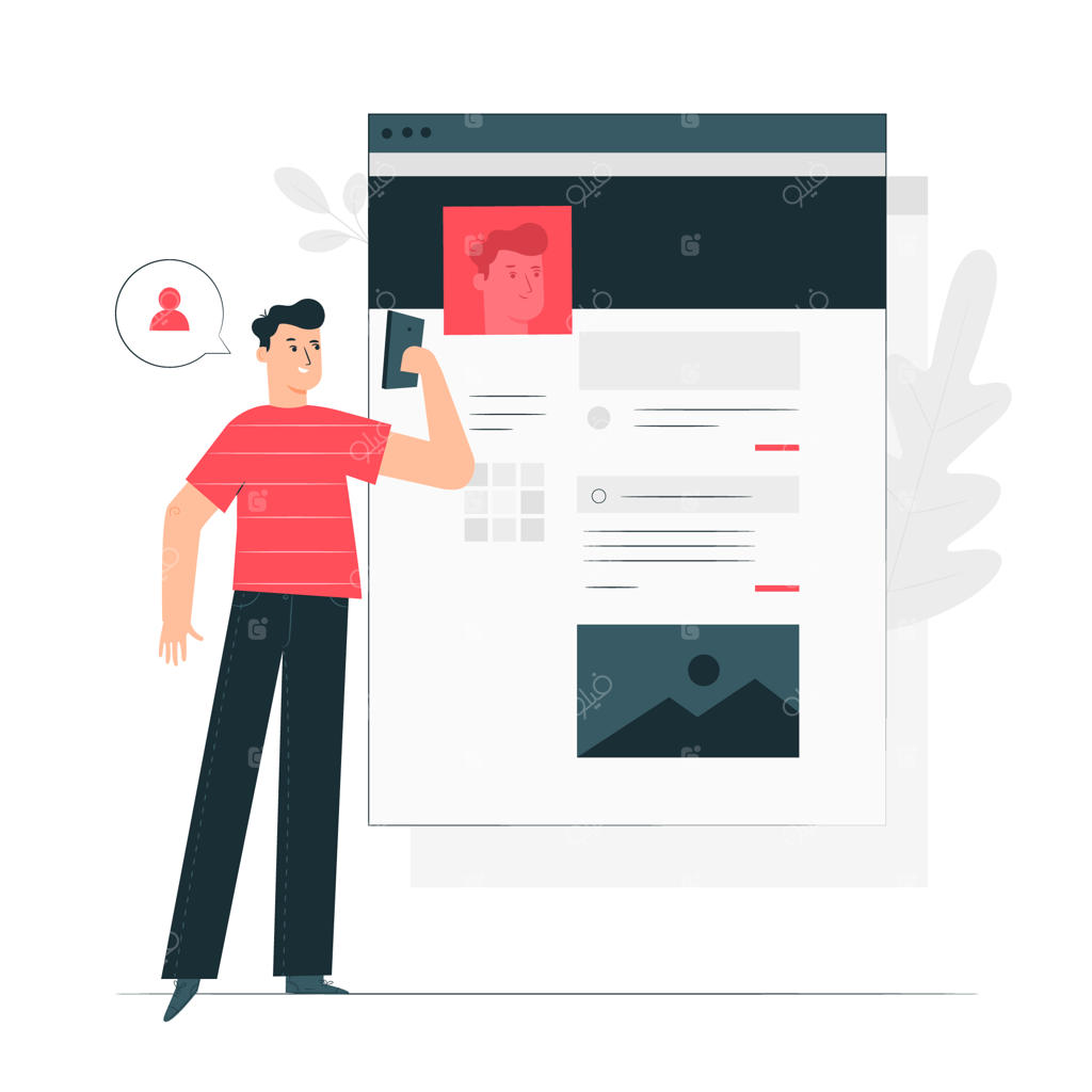 تصویرسازی مفهوم حساب کاربری