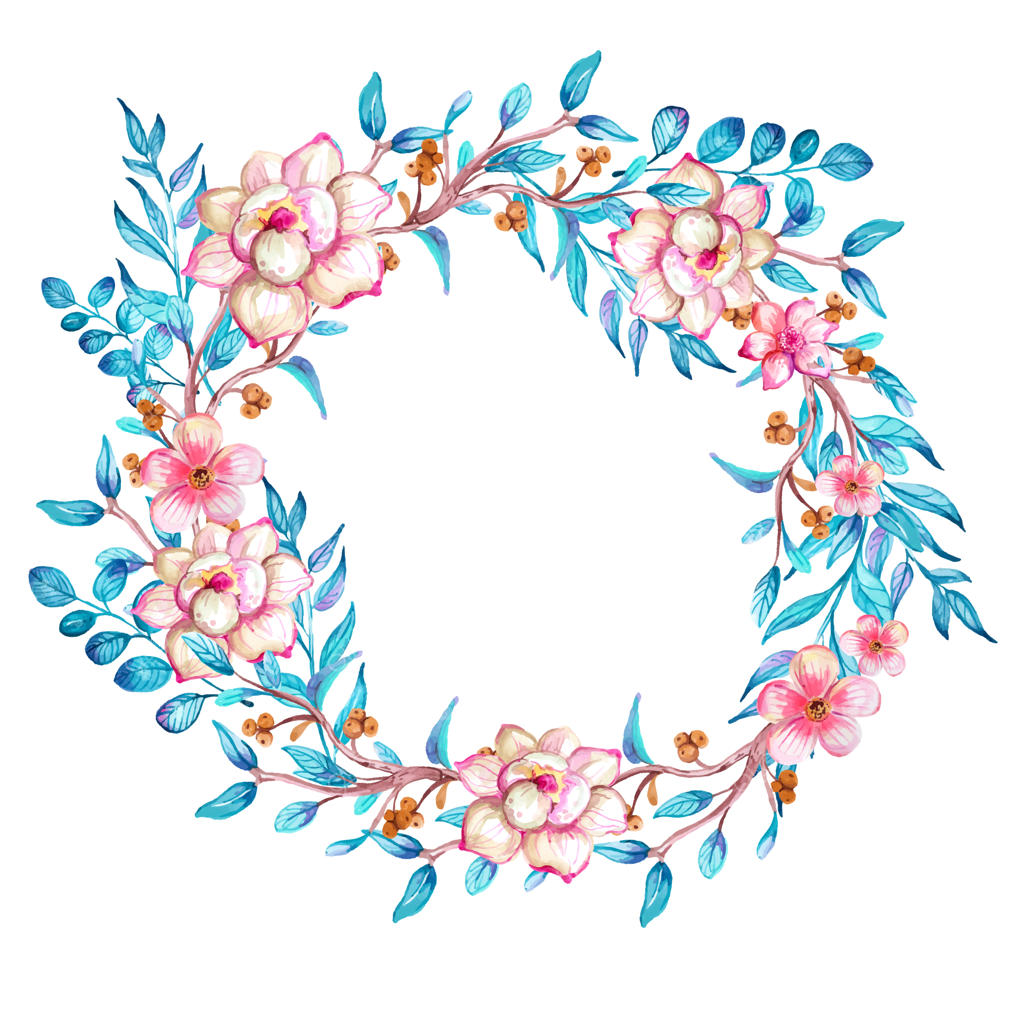 حلقه گل آبرنگی