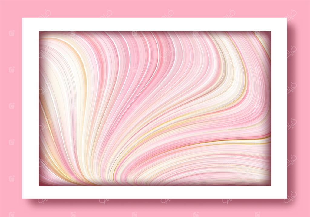 طراحی نقاشی با افکت هنری خطوط صورتی در هم پیچیده