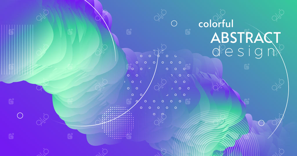 پس‌زمینه‌ای انتزاعی با اشکال رنگارنگ و سیال