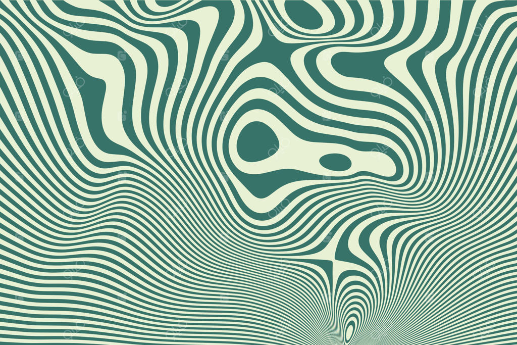 پس‌زمینه نوارهای مایع سبز با لکه‌های دایره‌ای و خطای دید سیال