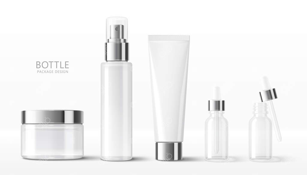 طرح‌های شبیه‌سازی واقع‌گرایانه بطری‌های لوازم آرایشی