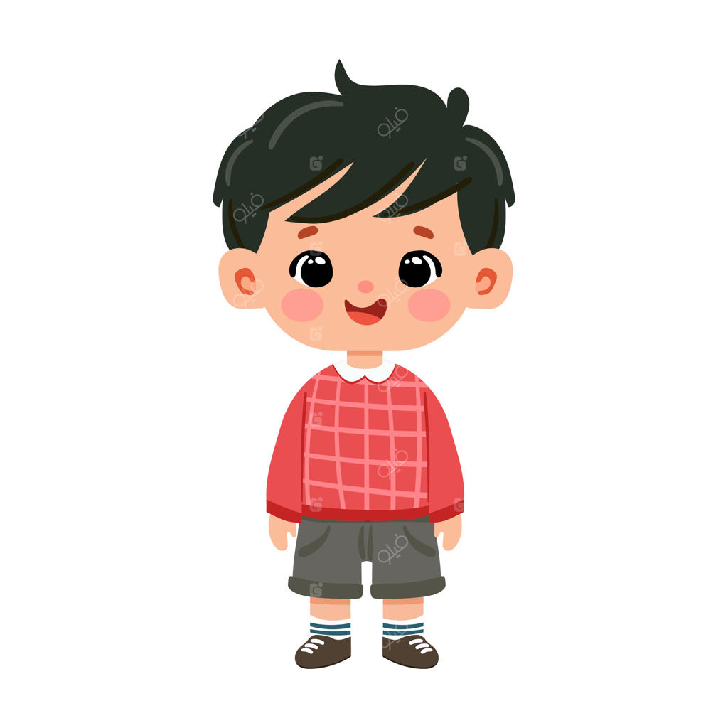 تصویرسازی وکتور پسر بچه بامزه
