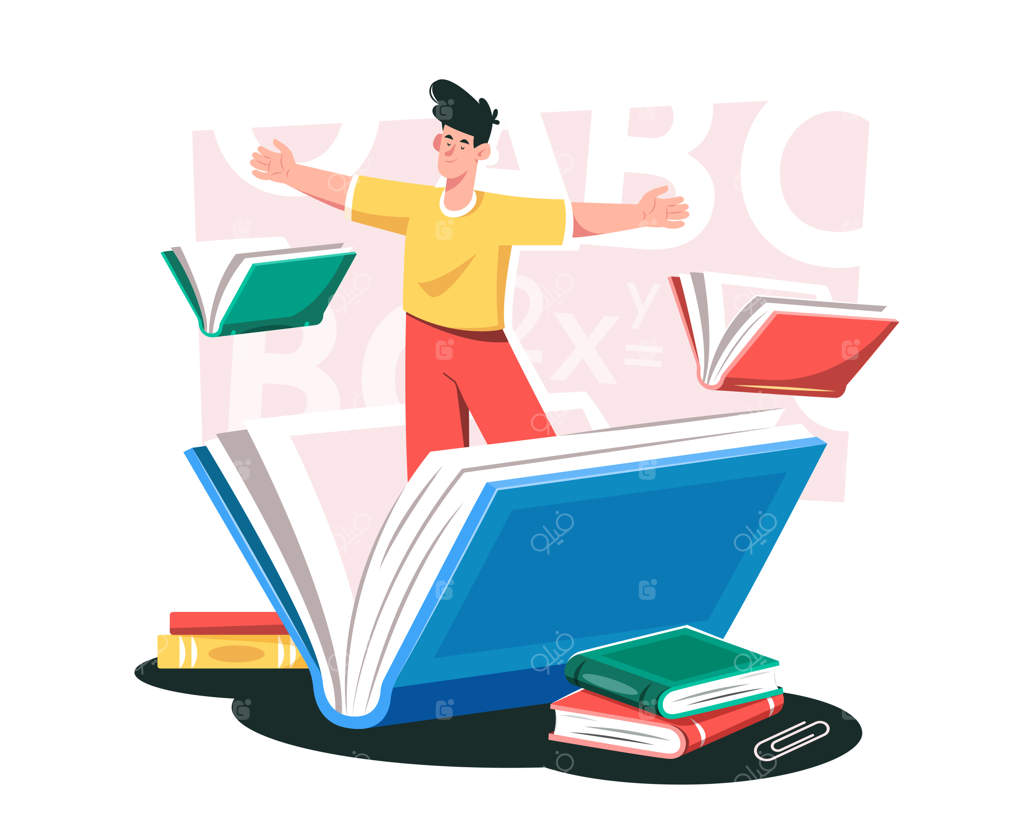 مردی که کتاب در دست دارد: دانش قدرت است