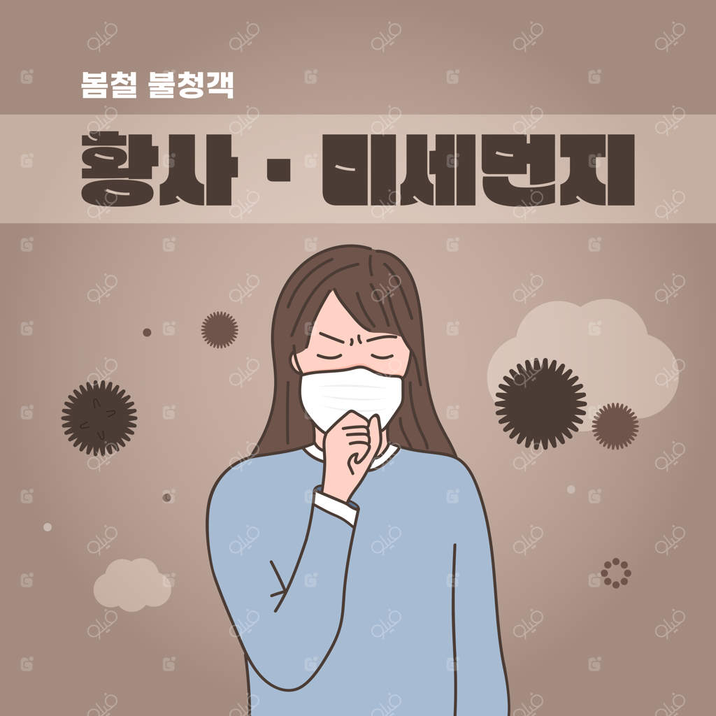 زنی که در گرد و غبار ریز سرفه می‌کند