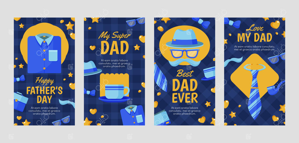 مجموعه استوری‌های اینستاگرام روز پدر به سبک فلت