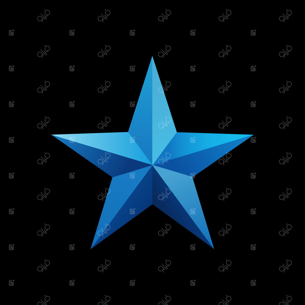 طرح سه‌بعدی ستاره پنج‌پر