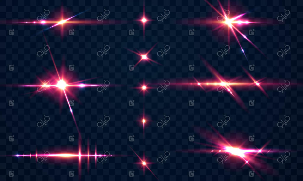 نورهای درخشان: ایجاد افکت ویژه نور پردازی.