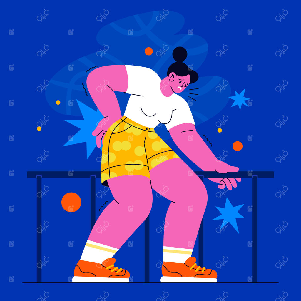 زنی با درد و آسیب کمر مواجه است