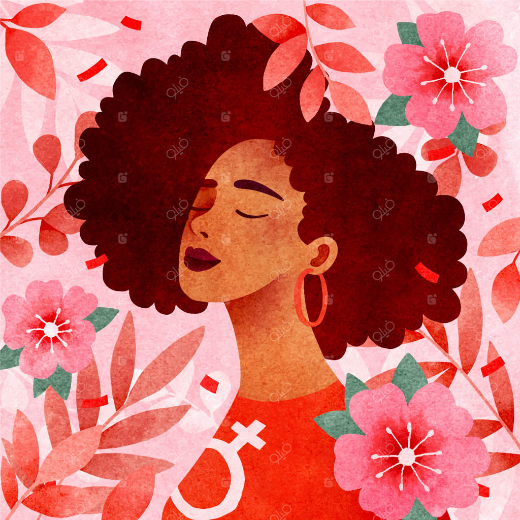 تصویرسازی روز زن: شکوفایی زن سیاه‌پوست