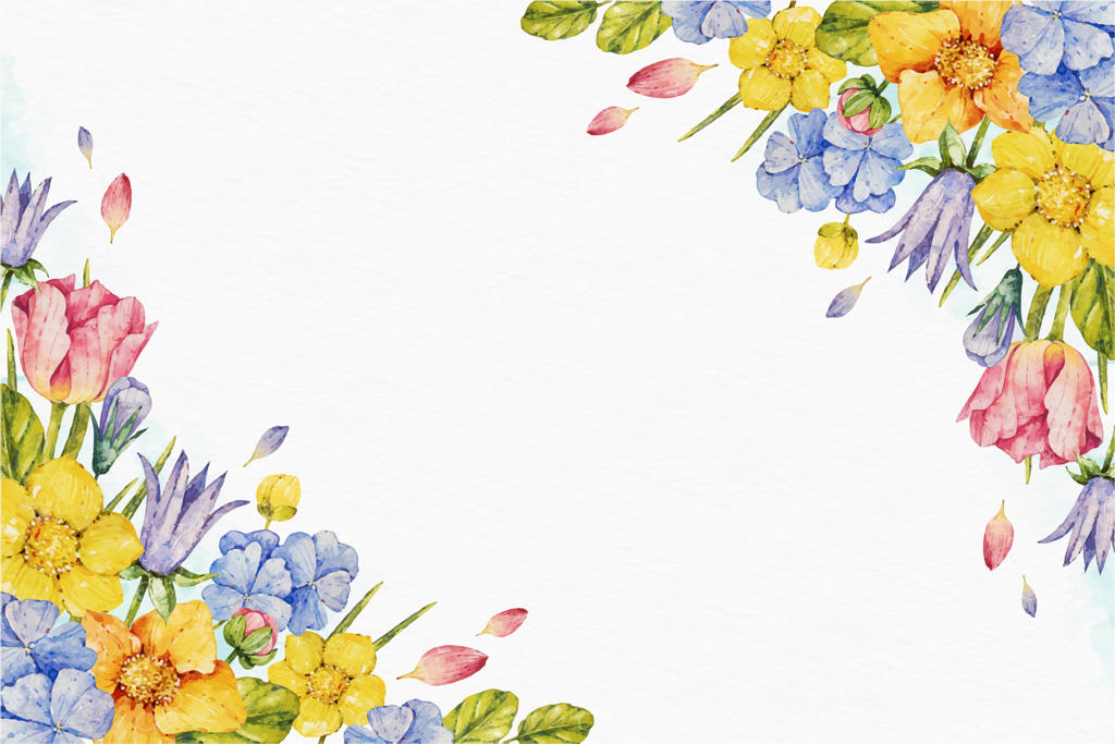 پس‌زمینه آبرنگی بهاری