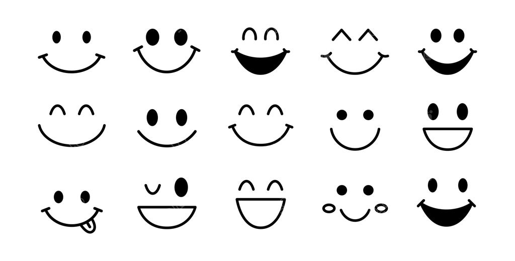 الگوی شکلک خندان - مجموعه طرح‌های انتزاعی و خنده‌دار از آیکون‌های شادی بخش