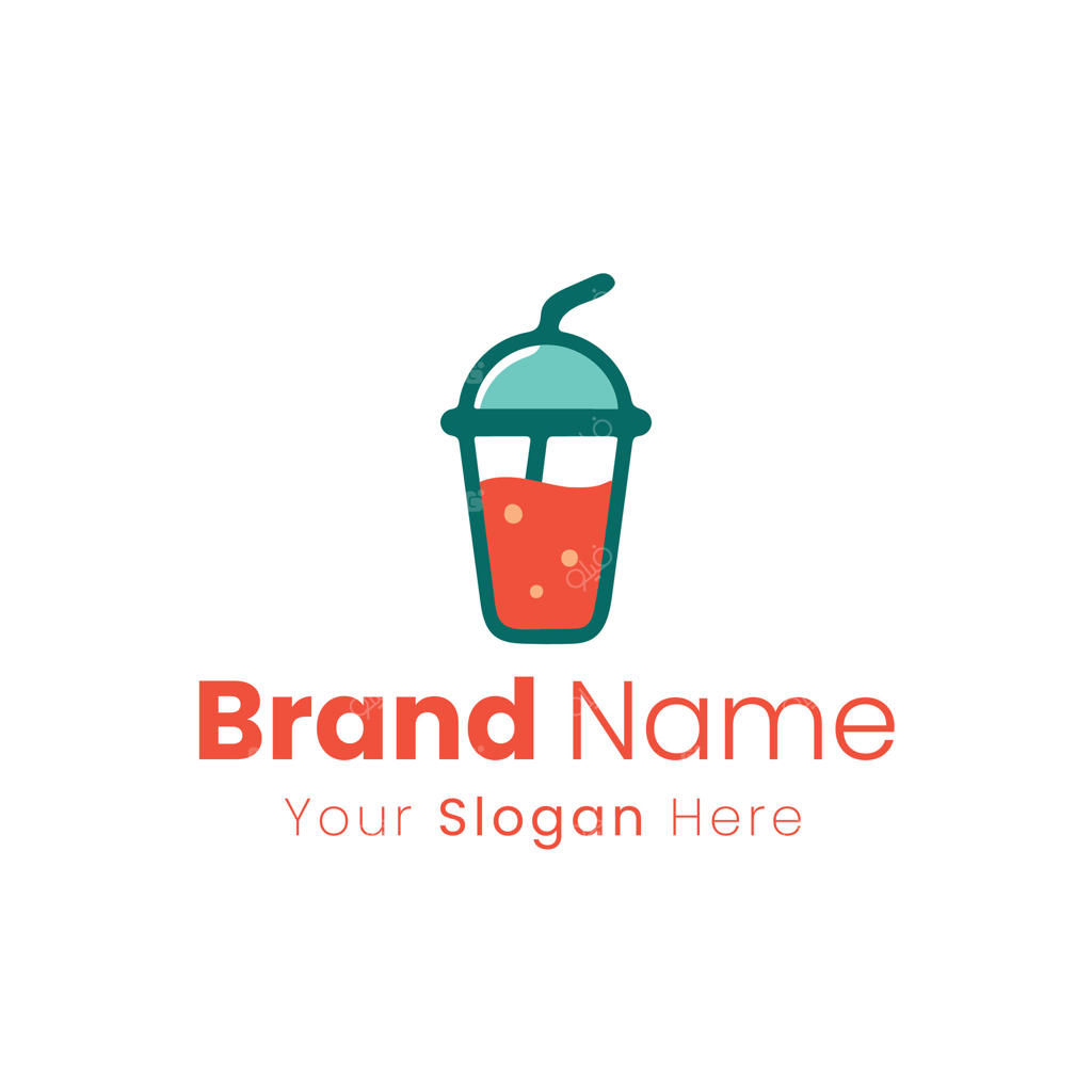 طراحی لوگو هویت برند نوشیدنی خلاق و تازه برای کسب‌وکارهای مدرن