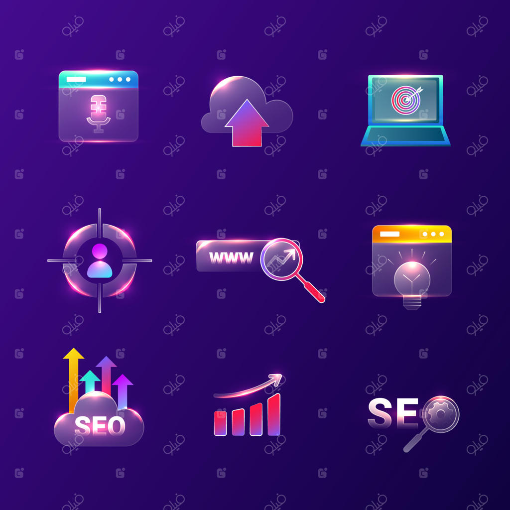 مجموعه آیکون و نمادهای سئو