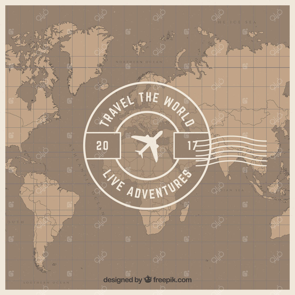 پس‌زمینه نقشه قدیمی با نشان