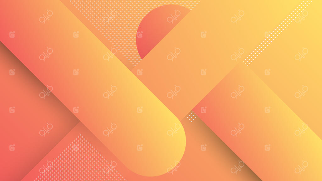 پس‌زمینه مدرن و انتزاعی با المان‌های ممفیس و گرادینت قرمز و نارنجی