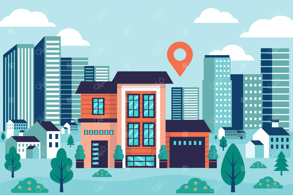 پس‌زمینه املاک به‌صورت دست‌کشیده