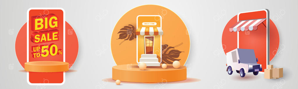 خرید آنلاین با گوشی هوشمند و تبلیغات فروش جدید با زمینه صورتی برای مفاهیم بانر و بازار تجارت الکترونیک ویژه زنان.