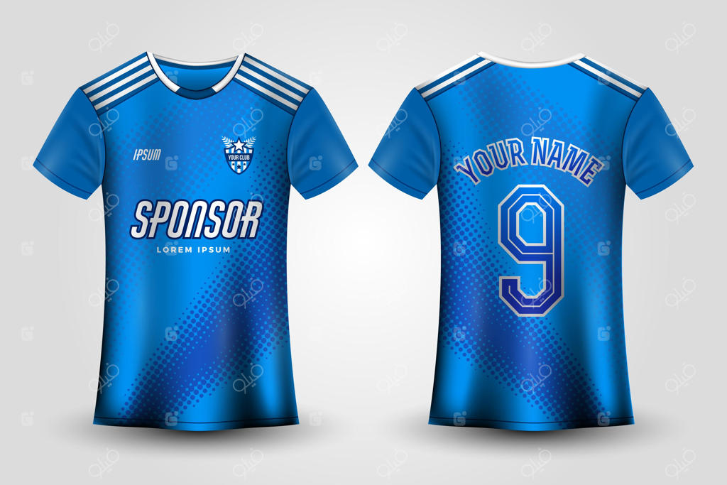 لباس یکدست فوتبال آبی