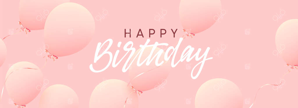 کارت تبریک تولدت مبارک. پس‌زمینه‌ای جشن با بادکنک‌های هلیومی. جشن تولد، پوستر، بنر سالگرد. بادکنک سه‌بعدی وکتور با روبان، رنگ صورتی. متن دست‌نویس هنری