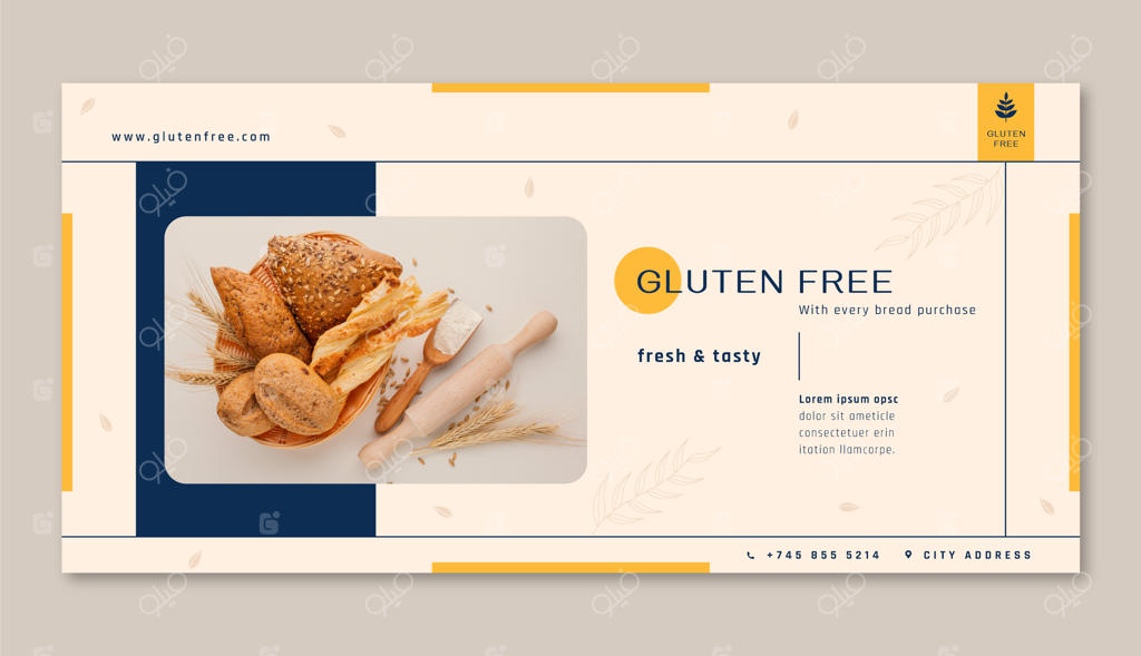 بنر افقی بدون گلوتن