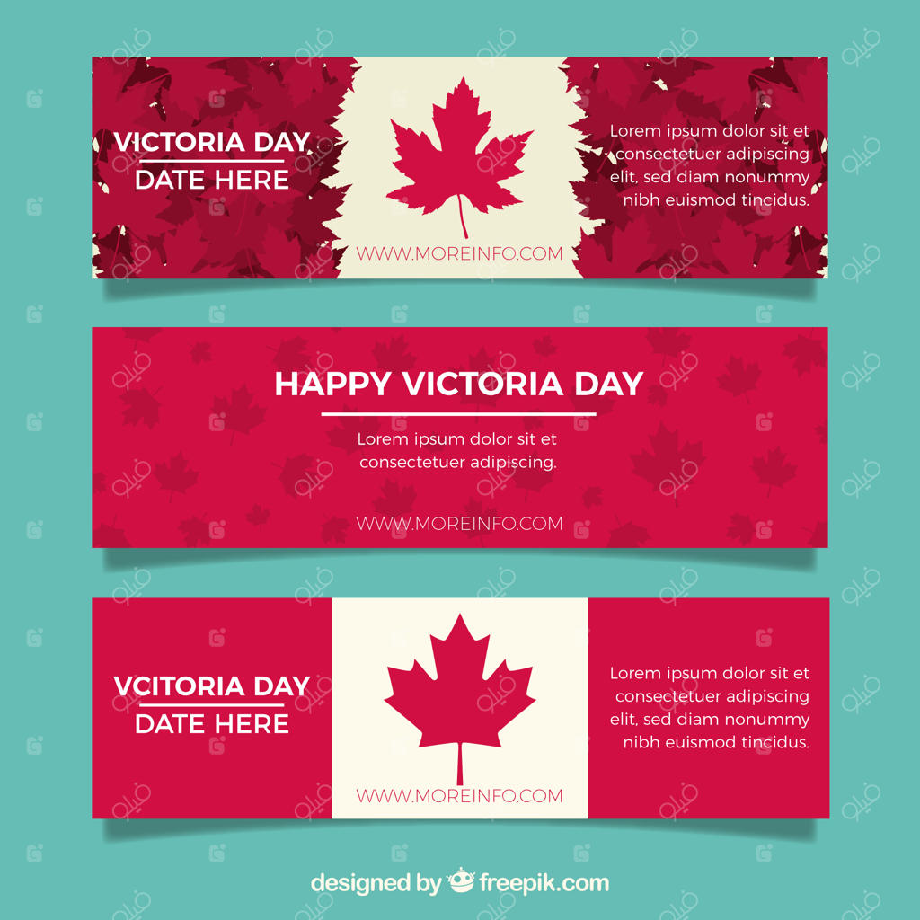 بنر روز ویکتوریا با طرح پرچم کانادا