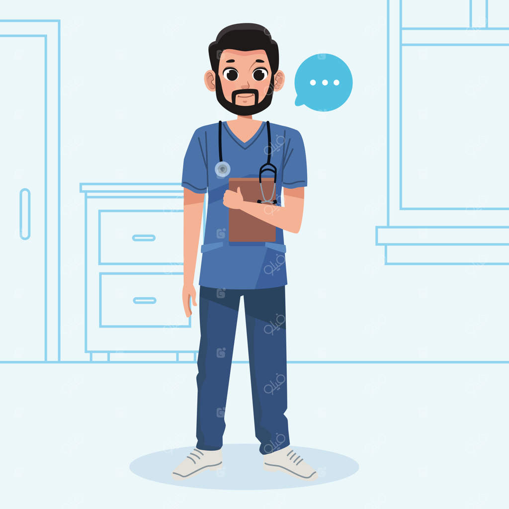 پزشک مرد ریش‌دار