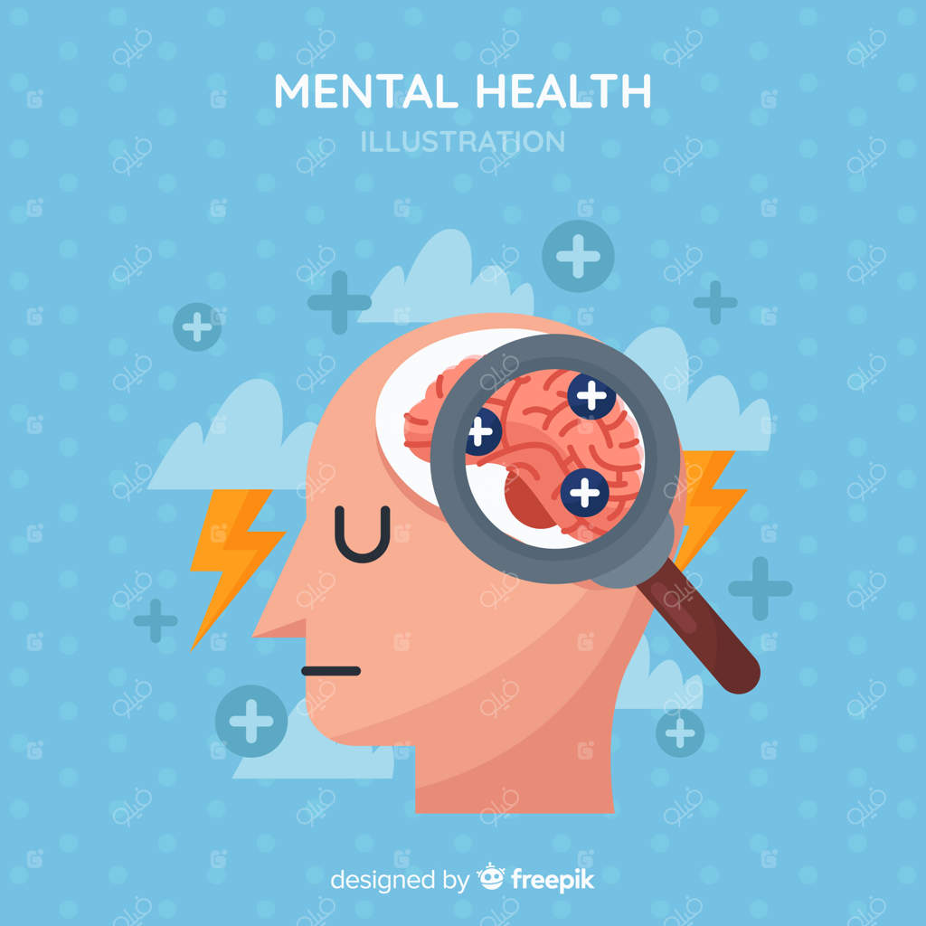 مفهوم سلامت روان مدرن با طراحی ساده و نوین