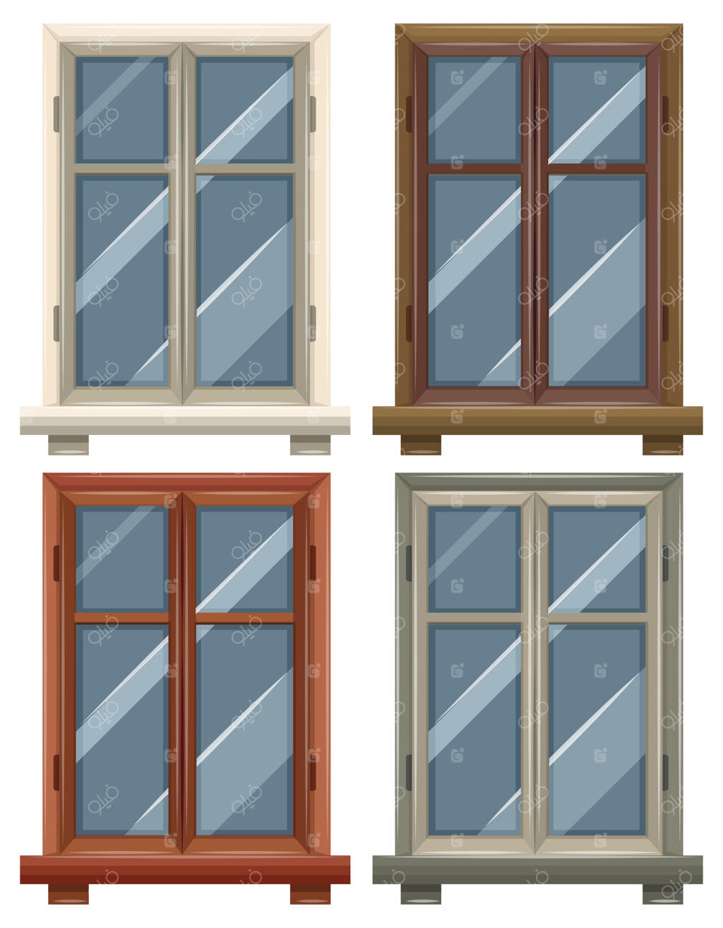 پنجره‌های چهارچوب‌دار