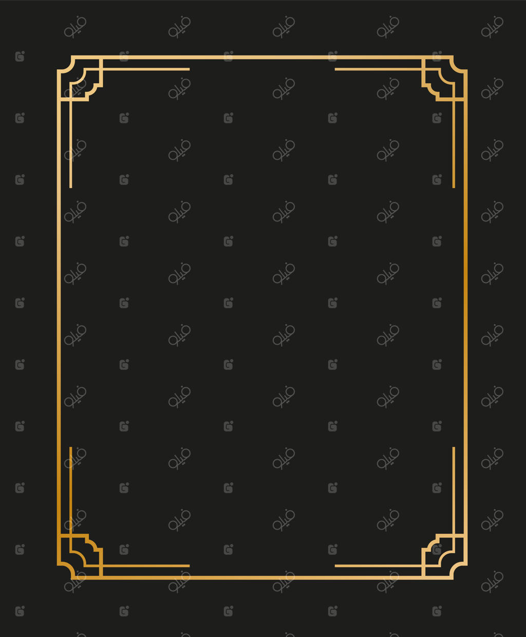 وکتور کادر و حاشیه‌های آرت دکو؛ الگوی خلاقانه به سبک دهه ۱۹۲۰ مناسب برای طراحی، فرمت EPS