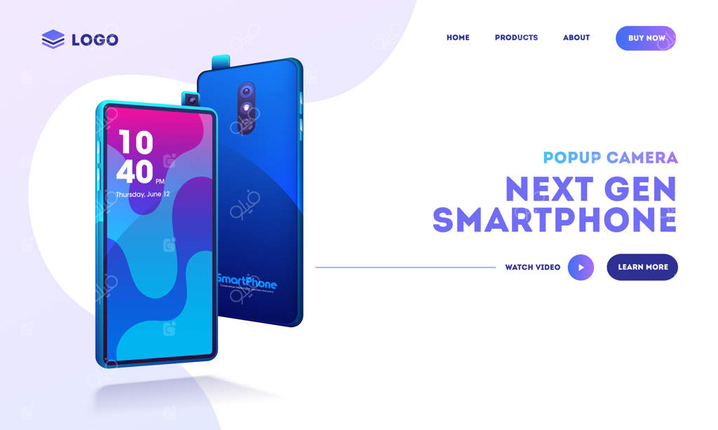 طراحی صفحه فرود با تصویر قهرمانانه