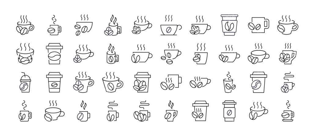 آیکون‌های شیک قهوه