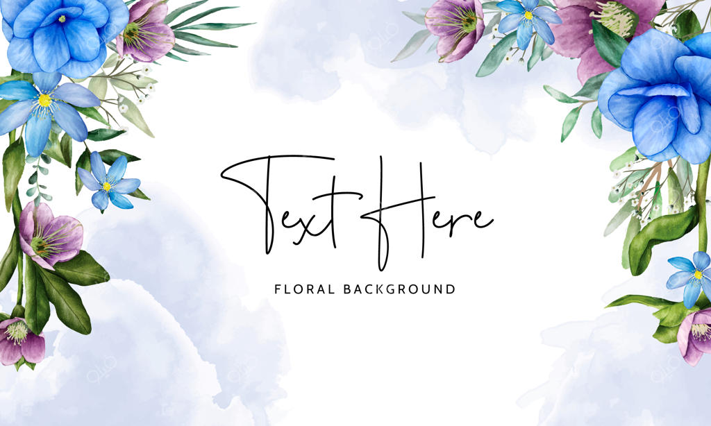 زمینه گل‌دار شیک با نقاشی آبرنگی گل‌های زیبا