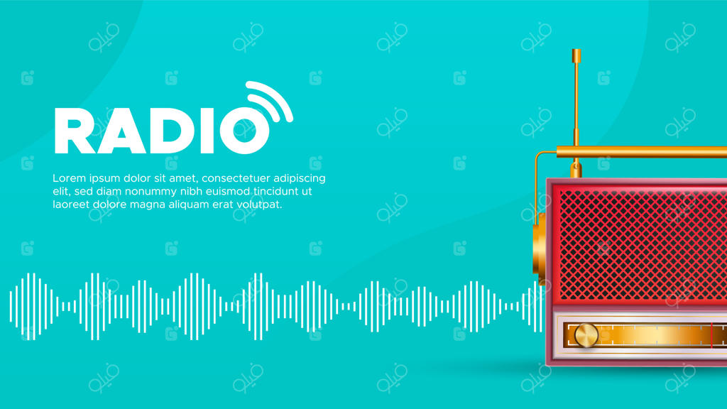 بنر رادیویی با پخش زنده موسیقی