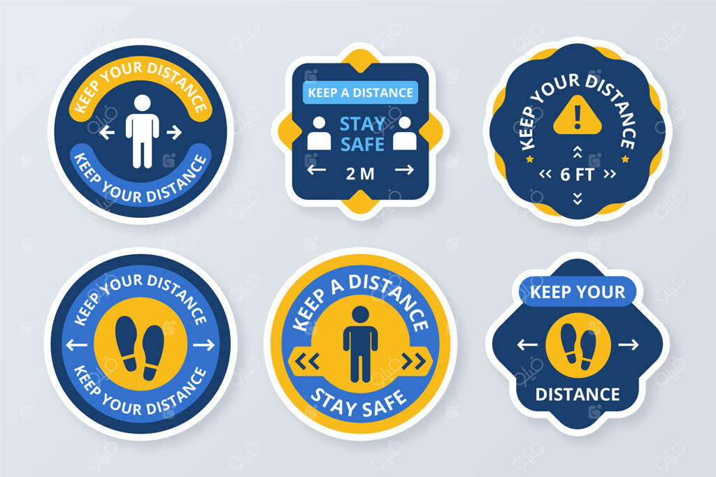 مجموعه علائم: فاصله خود را حفظ کنید