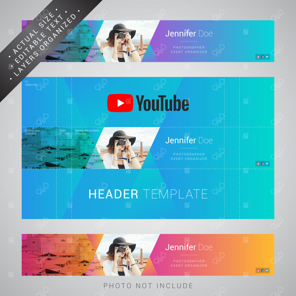 قالب هدر یوتیوب