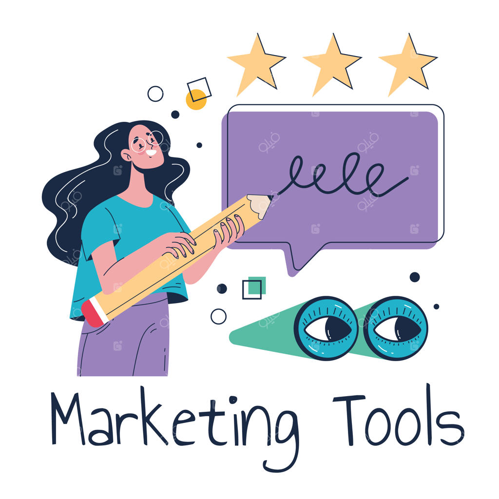 محتوای شبکه‌های اجتماعی، بازاریابی دیجیتال و استراتژی فناوری کسب‌وکار آنلاین: یک مفهوم انتزاعی.