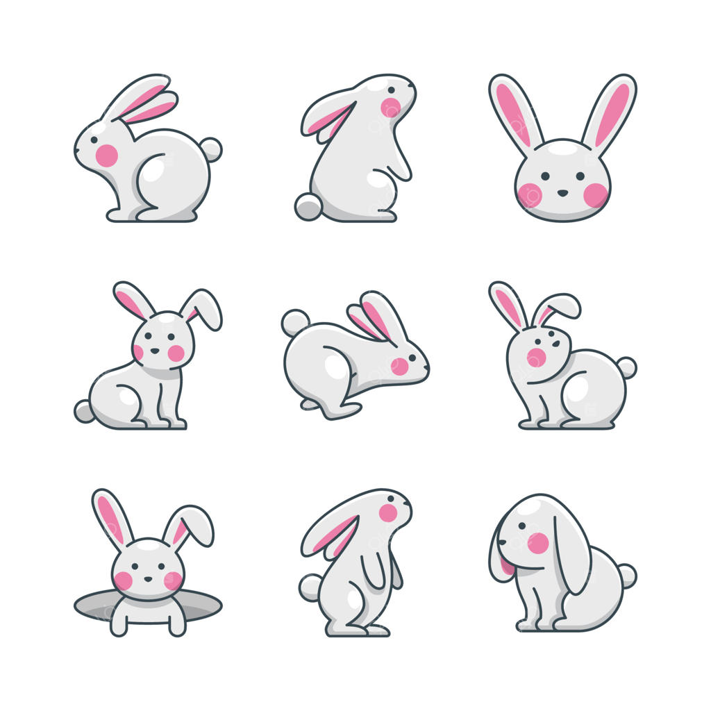 مجموعه آیکون‌های خرگوش