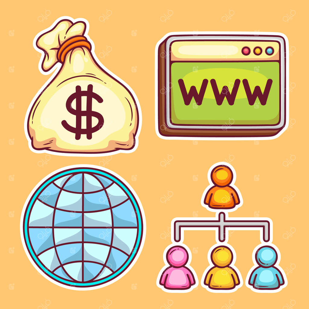 آیکون‌های استارتاپی دست‌کشیده برای رنگ‌آمیزی وکتور