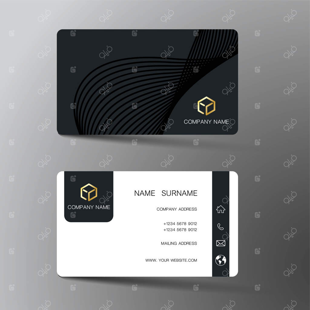 کارت ویزیت مشکی