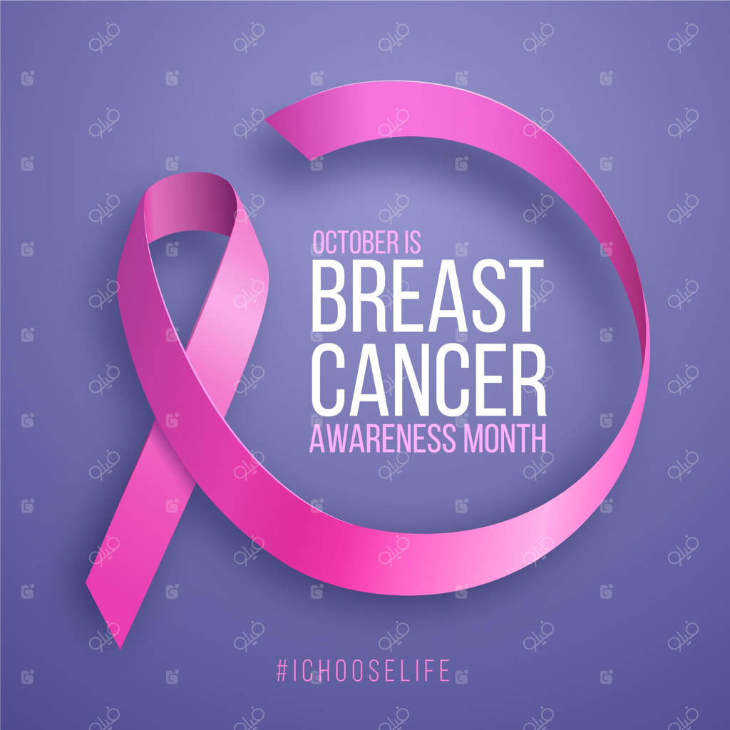 ماه آگاهی‌رسانی سرطان سینه با روبان صورتی واقعی