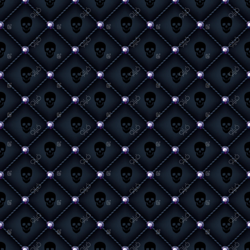 زمینه مشکی زرق و برق‌دار و بی‌وقفه با طرح لوزی‌دوزی‌شده.