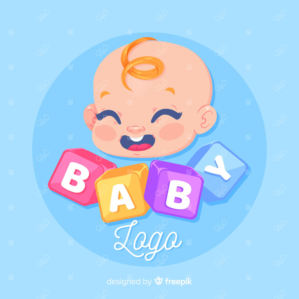 قالب لوگوی فروشگاه نوزاد با سبک مدرن