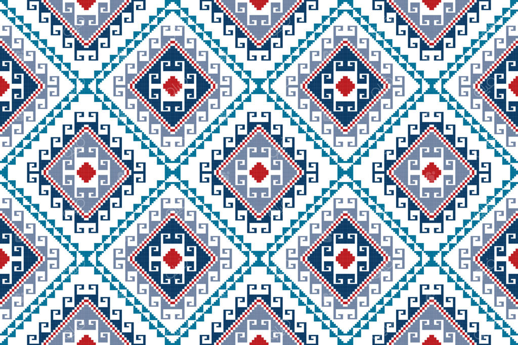 طرح هندسی انتزاعی فلسطینی: الگوهای پارچه‌ای بومی. تزئینات فرش آزتک و ماندالا: دکوراسیون پارچه‌ای و کاغذ دیواری. تزیینات قبیله‌ای و بوهوی بومی: گلدوزی سنتی بی‌وقفه.