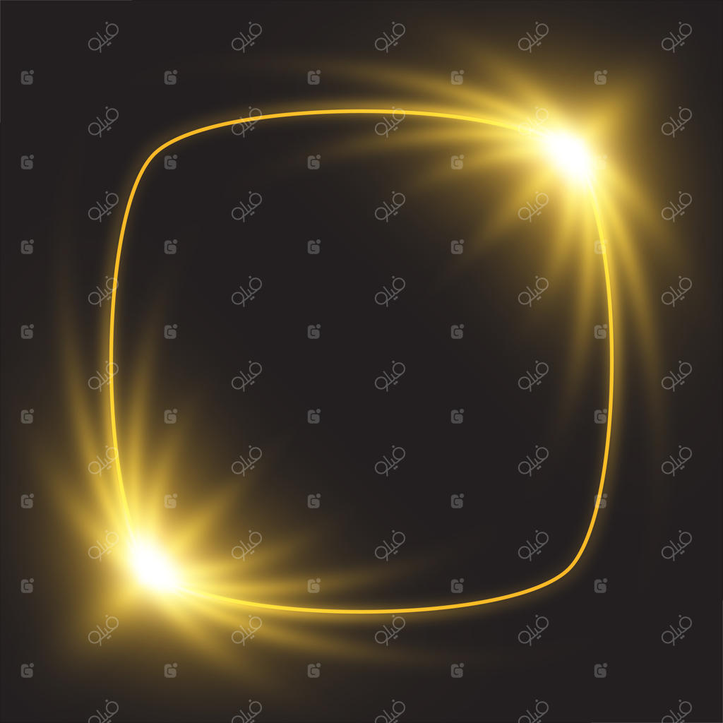 طراحی بنر با خطوط درخشان