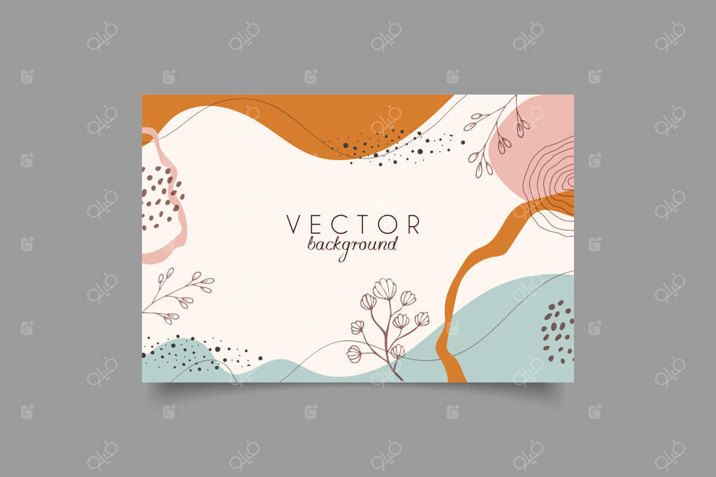 پس‌زمینه‌ای از اشکال انتزاعی با طراحی دستی و سبک مینیمالیستی