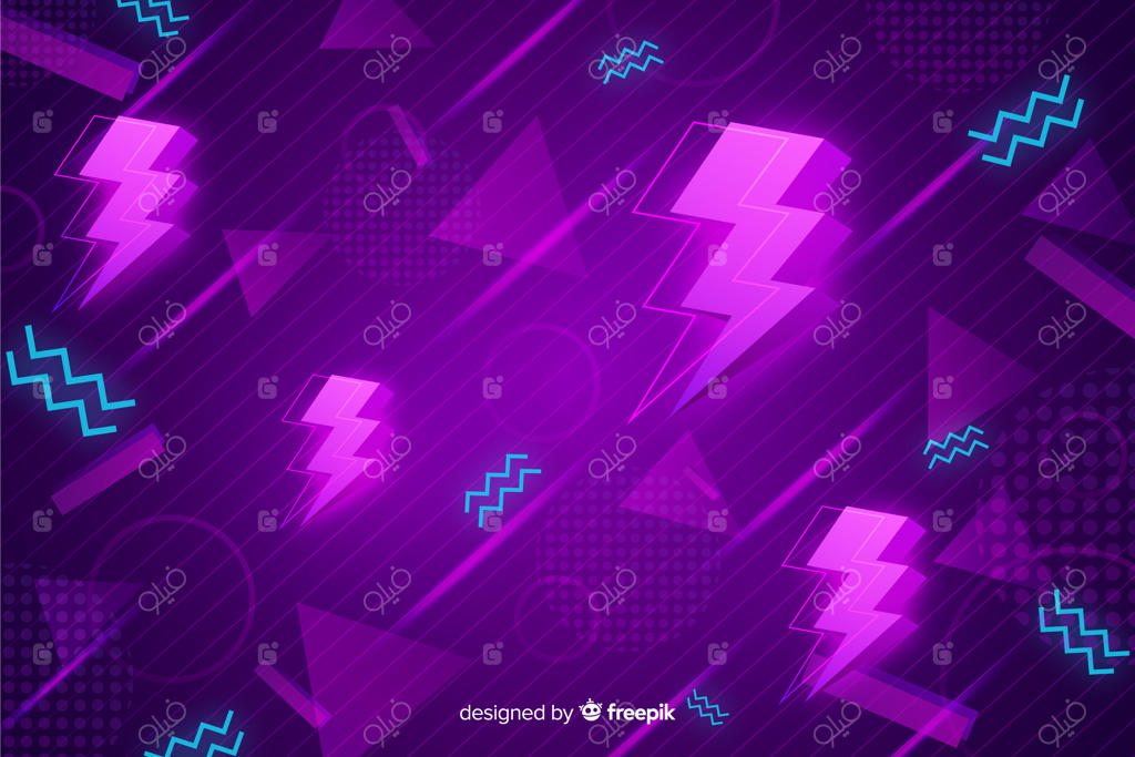 پس‌زمینه سبک دهه ۸۰ با اشکال هندسی