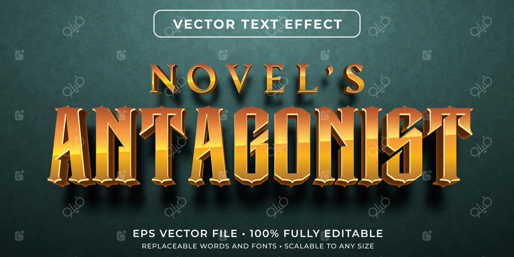 افکت متنی قابل ویرایش با استایل شخصیت منفی کتاب