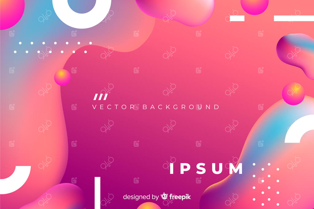 پس‌زمینه انتزاعی با اشکال سیال و گرادینت